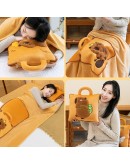 Капибара възглавница одеяло и чанта 3в1 плюшена играчка